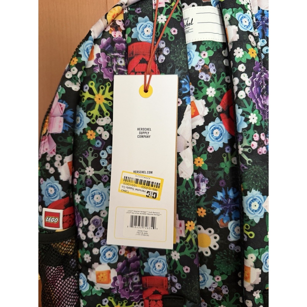 Herschel Supply Co. LEGO Youth Backpack Garden Floral NWT - Picture 9 of 11